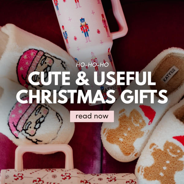 Cute & Useful Christmas Gifts: Fluffy Christmas Slippers, Christmas Tumblers With Straws & More