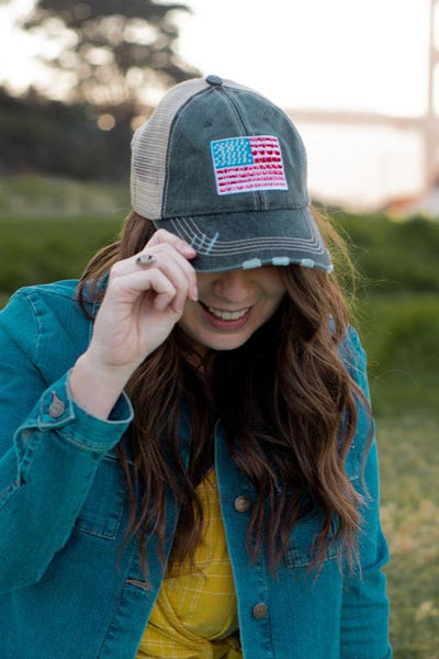 American Flag Mesh Hat Trendy Trucker Hats Shop Katydid