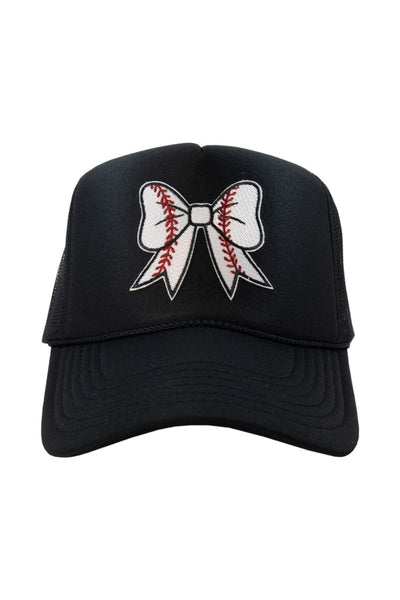 Baseball Bow Foam Trucker Hat | Coquette Game Day Hat | Katydid display picture 1