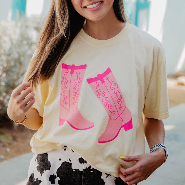 Kicking Boots Western Cowgirl T-Shirt