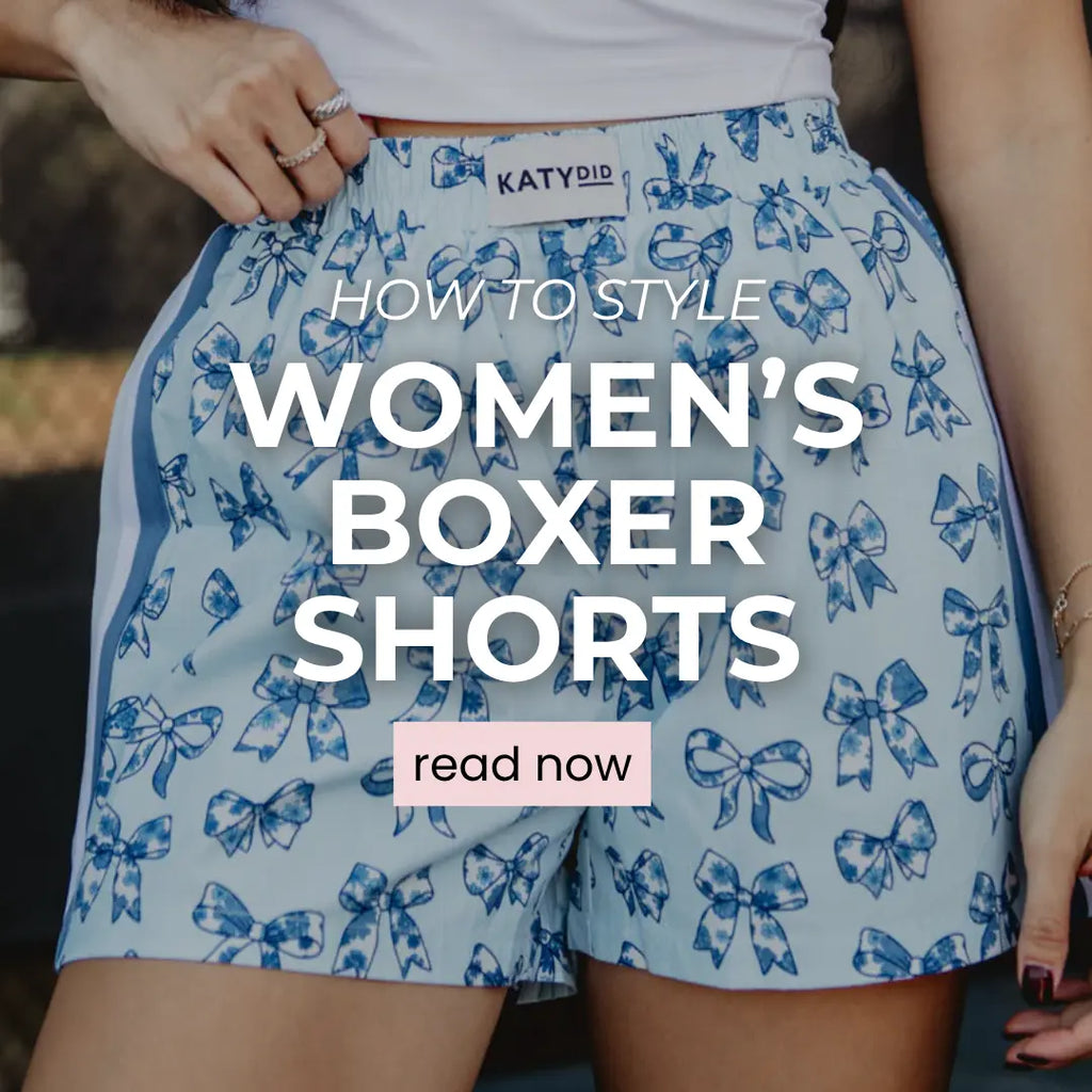 blue bow boxer shorts
