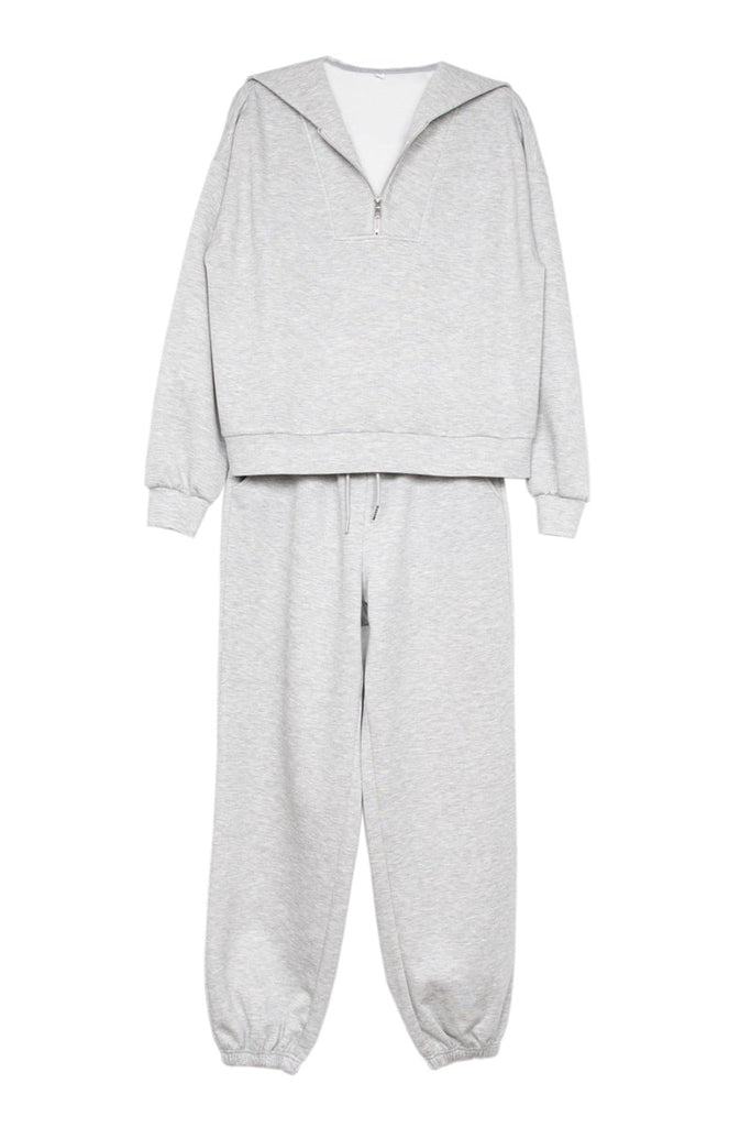 Gray Scuba Pants Lounge Set