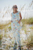 Italian Summer Blue Linen Matching Top And Pants Set - Katydid.com