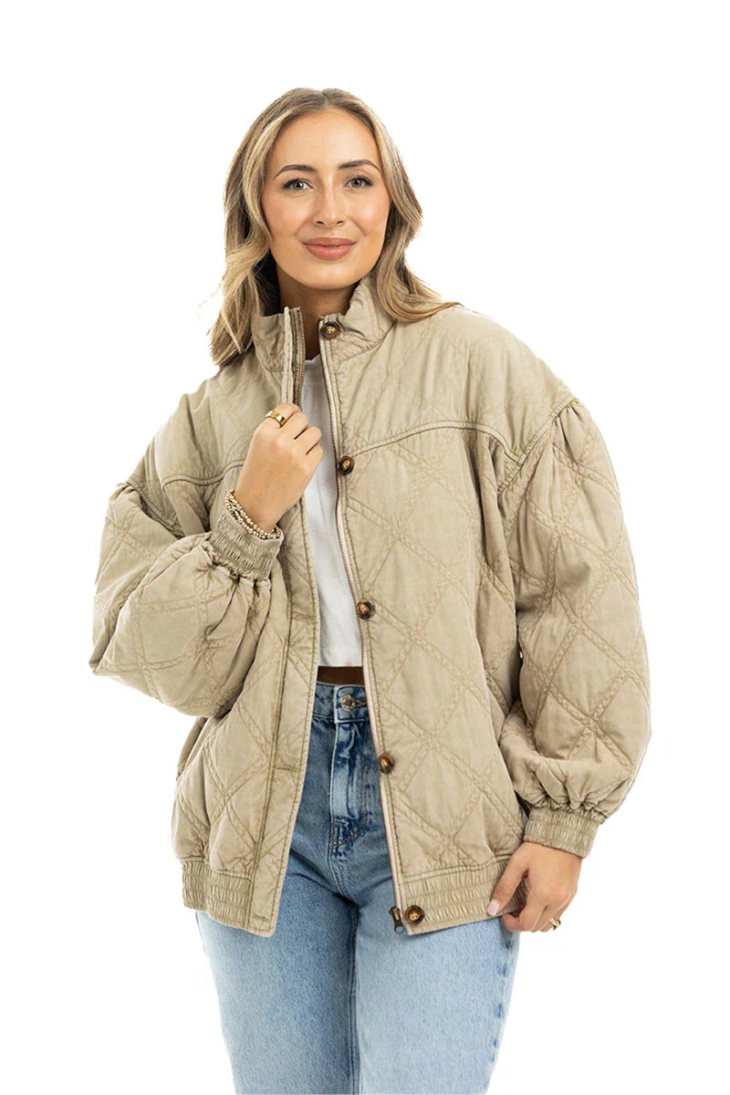 ジャケット・アウター BEIGE X DENIM OVERSIZED coat J.K.T Beige Luxe Oversized Jacket