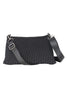 The Katydid Black Woven Everywhere Crossbody Women features a woven texture, adjustable leather strap, and silver hardware—perfect as your everyday bag.
