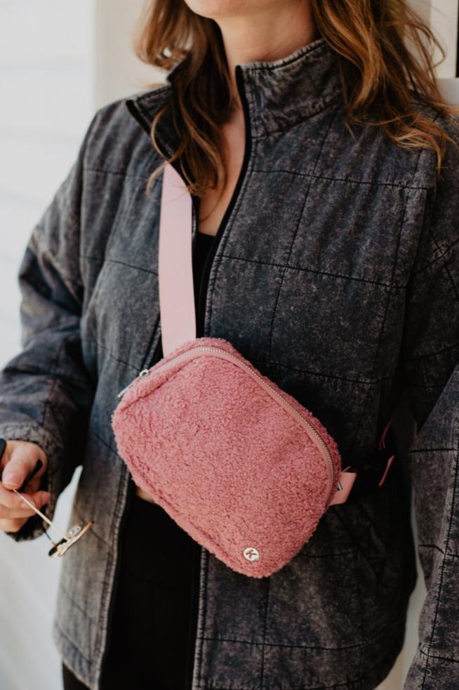 Mauve SHERPA Fanny Packs for Women