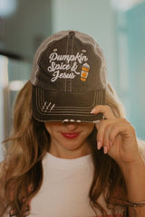 Pumpkin Spice and Jesus Trucker Hat