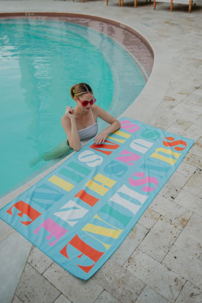 Sunshine Sunshine Sunshine Reversible Quick Dry Towel