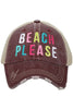 Beach Please (MULTICOLORED) Trucker Hat