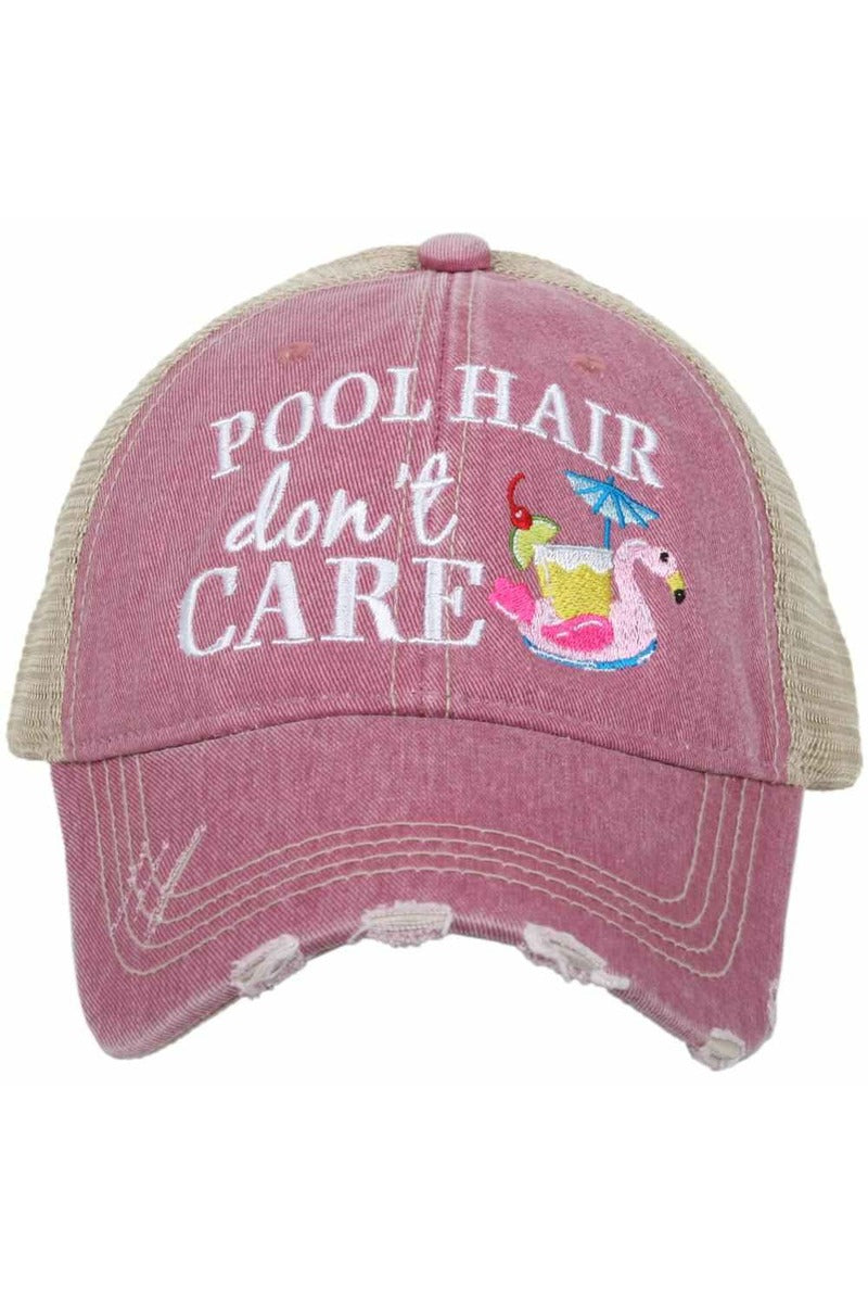 Pool Hair Don't Care (SWAN FLOAT) Trucker Hat