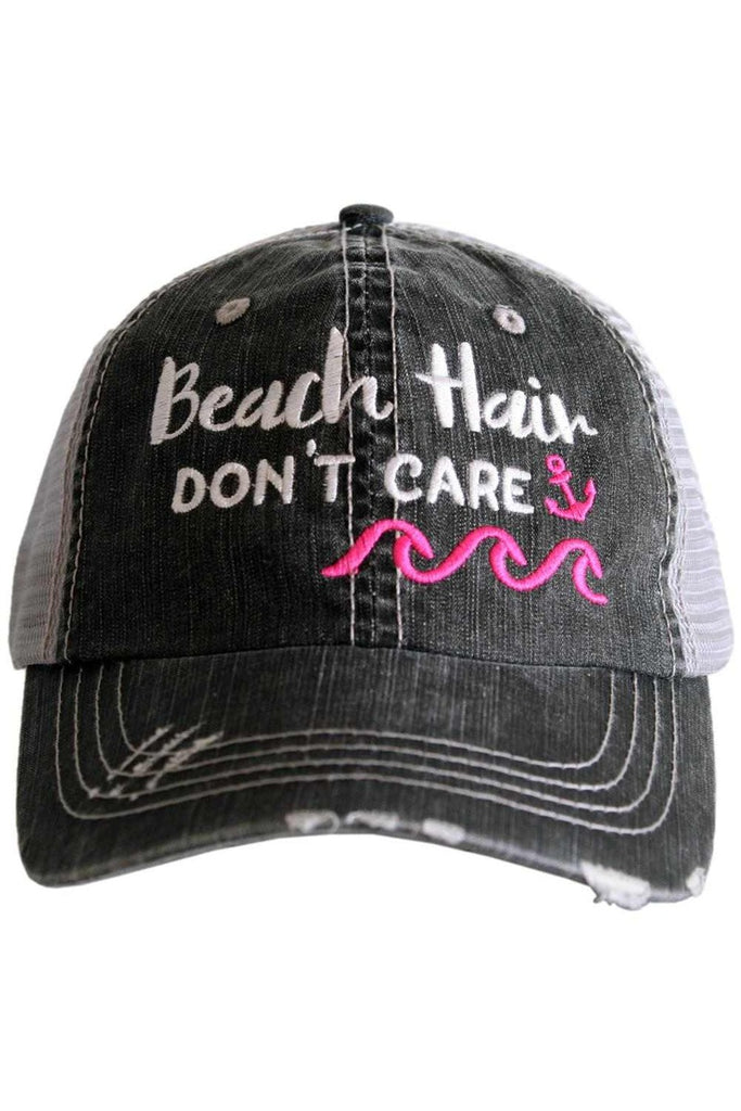 Beach Hair Don't Care WAVES/ANCHOR Trucker Hat