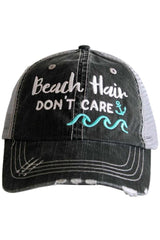 Beach Hair Don't Care WAVES/ANCHOR Trucker Hat