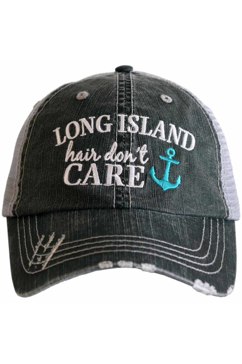 Long Island ANCHOR Hair Don't Care Trucker Hats