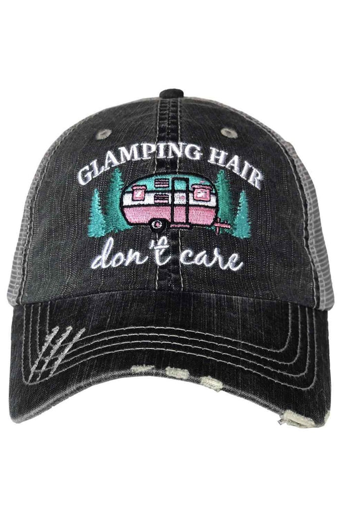 Glamping Hair Don't Care Trucker Hats