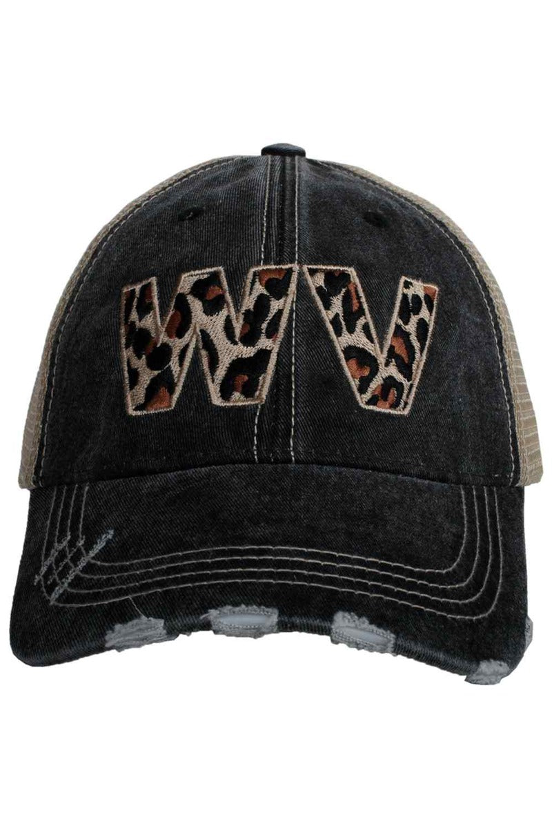 WV West Virginia Leopard Women's Trucker Hat - Katydid.com