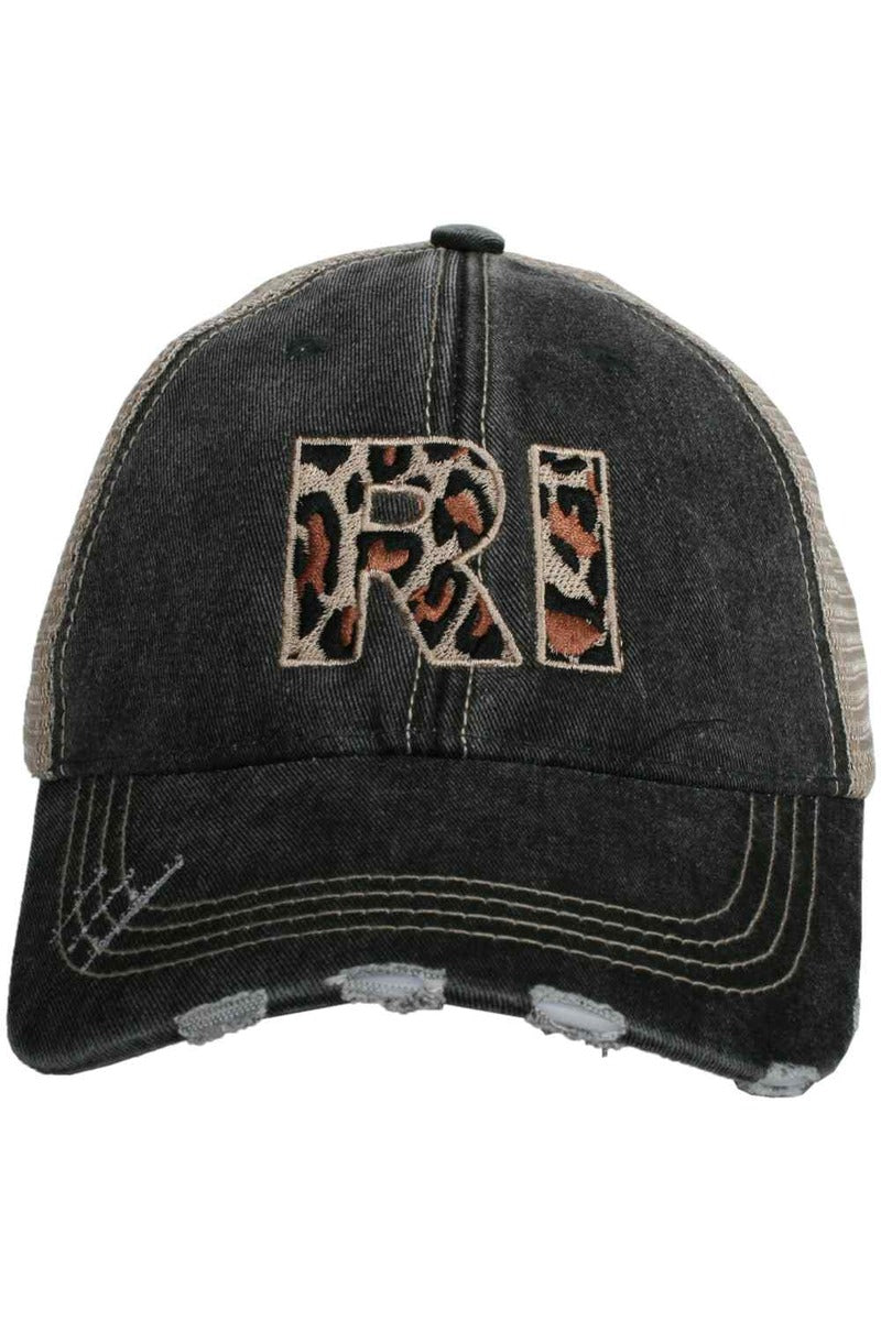 RI Rhode Island Leopard Women's Trucker Hat - Katydid.com