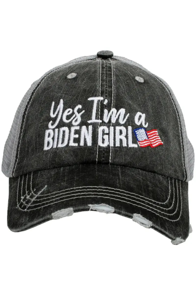 Yes I'm a Biden Girl Women's Trucker Hat - Katydid.com
