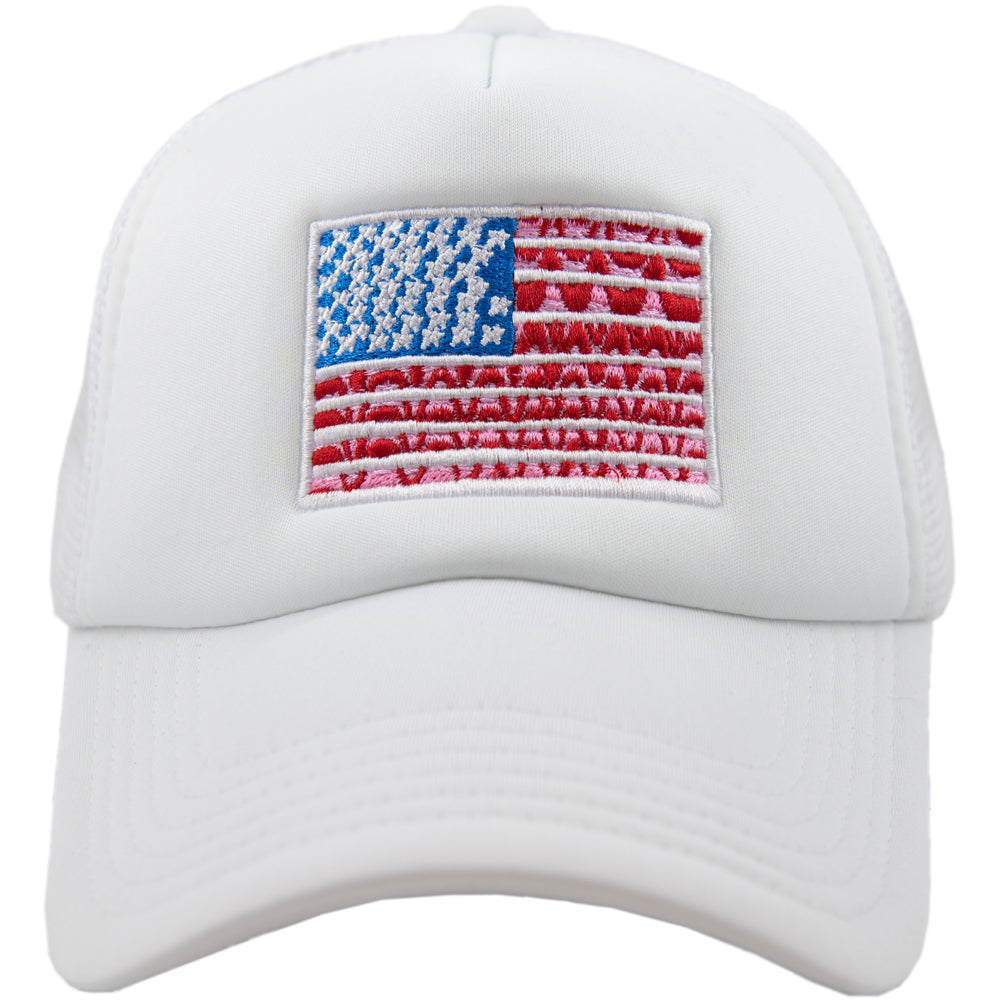 American Flag Foam Trucker Hat