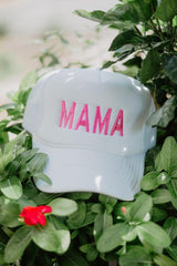 MAMA (Pink and White) Foam Snapback Hat