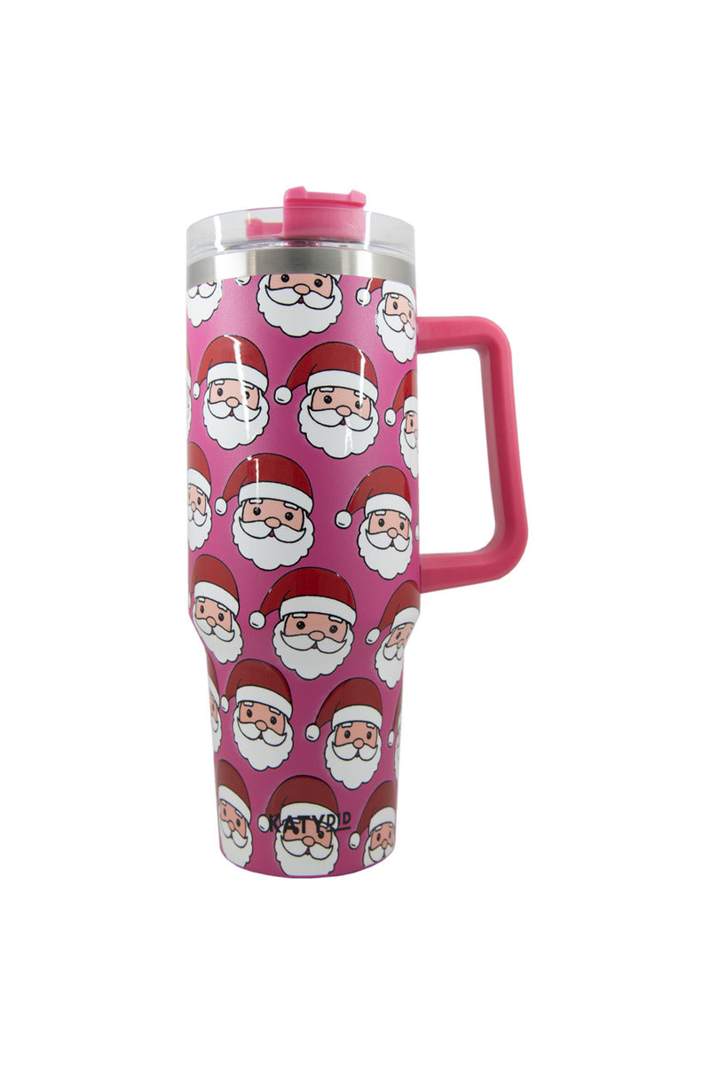 Santa Claus Repeat Holiday Tumbler Cup - Katydid.com