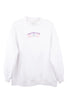 The Katydid Mahjong Club Mockneck Pullover is a white sweatshirt with “MAHJONG CLUB” in pink plus pastel mahjong tiles and flowers on the chest—perfect for girls’ game night.