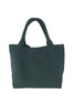 The Katydid Forest Green Woven Tote Bag, featuring two sturdy handles, is shown against a white background—a perfect large handbag for fall.