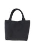 The Katydid Black Woven Design Tote is a stylish womens handbag with two sturdy handles, perfect for daily use. Shown on a white background, this large tote offers ample space for all your essentials.