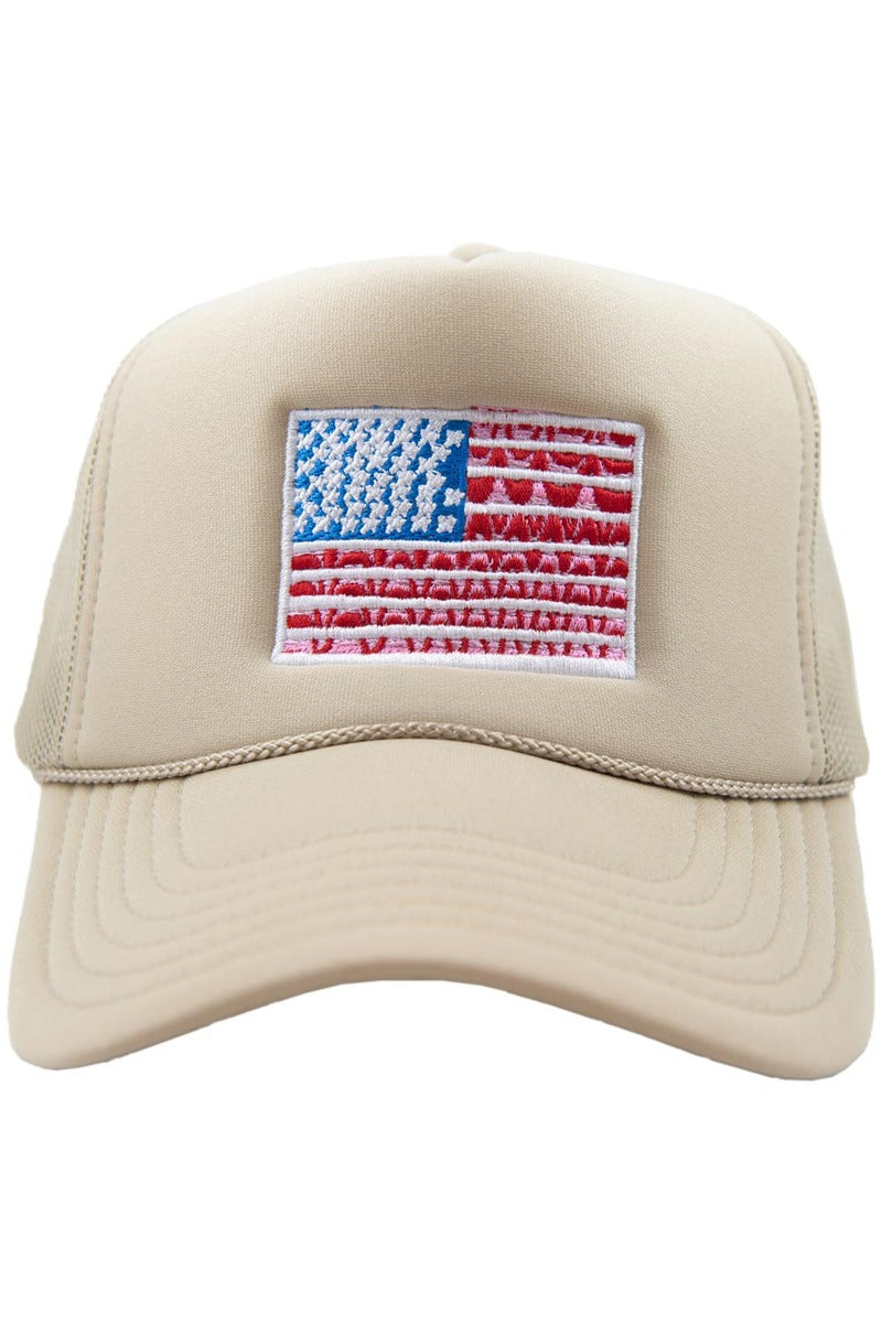 American Flag Foam Trucker Hat - Katydid.com