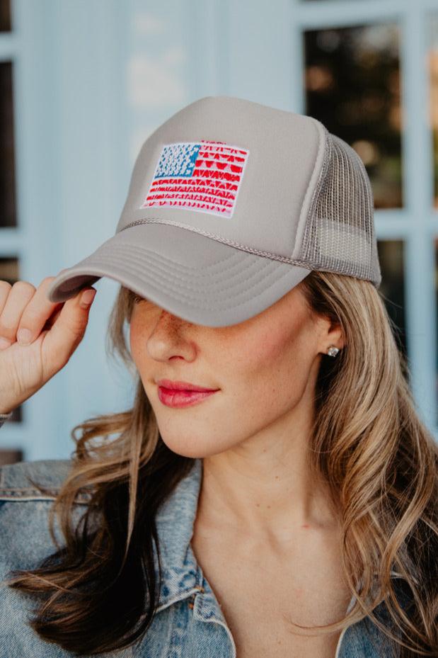 American Flag Foam Trucker Hat