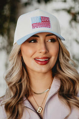 American Flag Vintage Style Hat