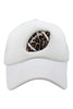 Leopard Print Football Women's Foam Trucker Hat