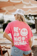 Be A Nice Human Oversized Graphic Tee