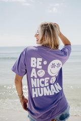 Be A Nice Human Oversized Graphic Tee