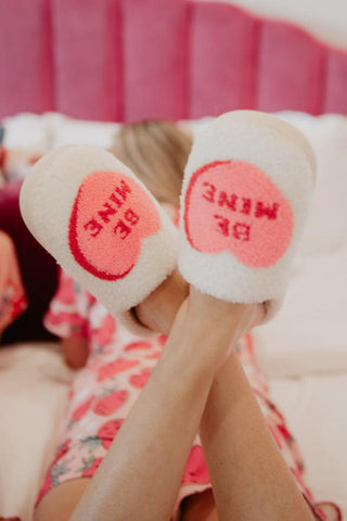 Strawberry Fuzzy Slippers for Women