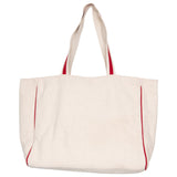 Baseball Oversized Happy Face Canvas Tote Bag