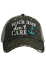 Beach Hair Don't Care Trucker Hat with Anchor