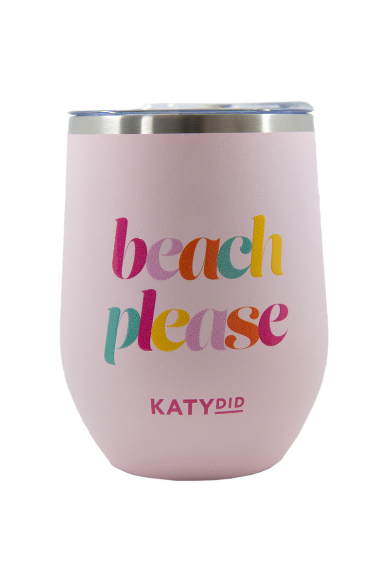 Beach Please Insulated Wine Tumbler