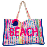 BEACH Tasseled Oversized Tote Bag for Women