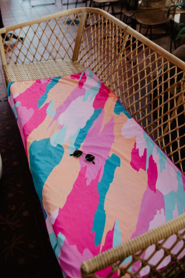 Paint Pattern Microfiber Reversible Travel Towel