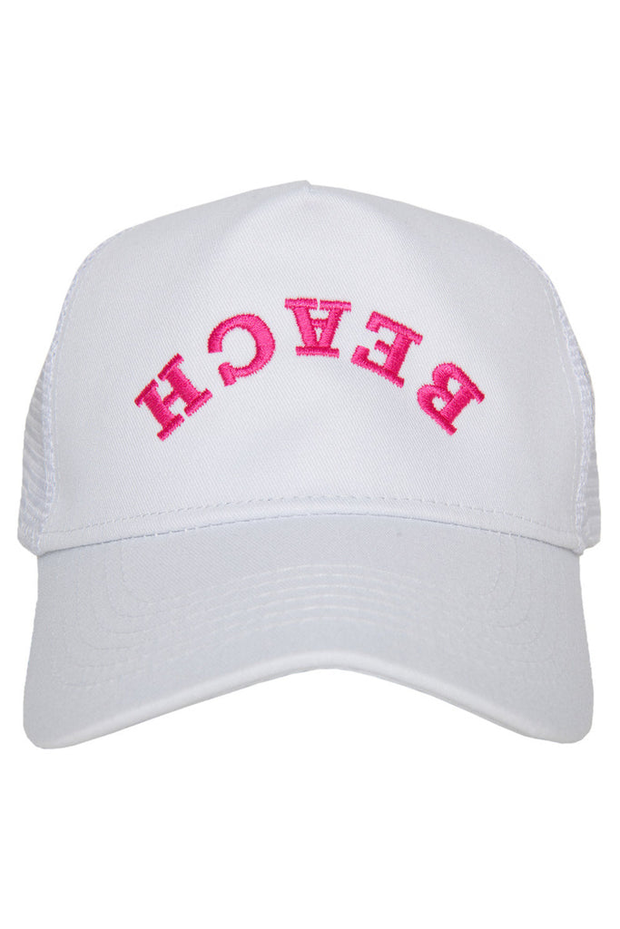 BEACH Upside Down Women's Trucker Hat