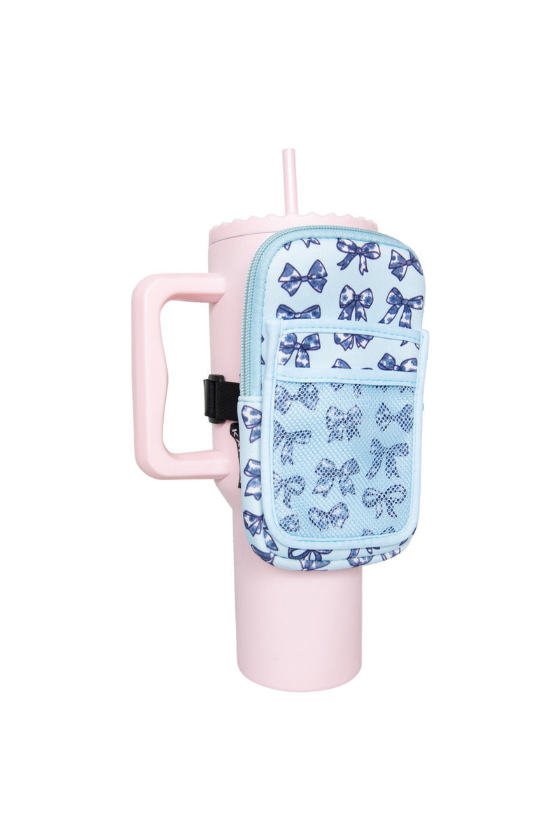 Chinoiserie Coquette Bows Tumbler Zipper Pouch - Katydid.com
