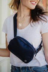 Navy Solid Fanny Packs for Women