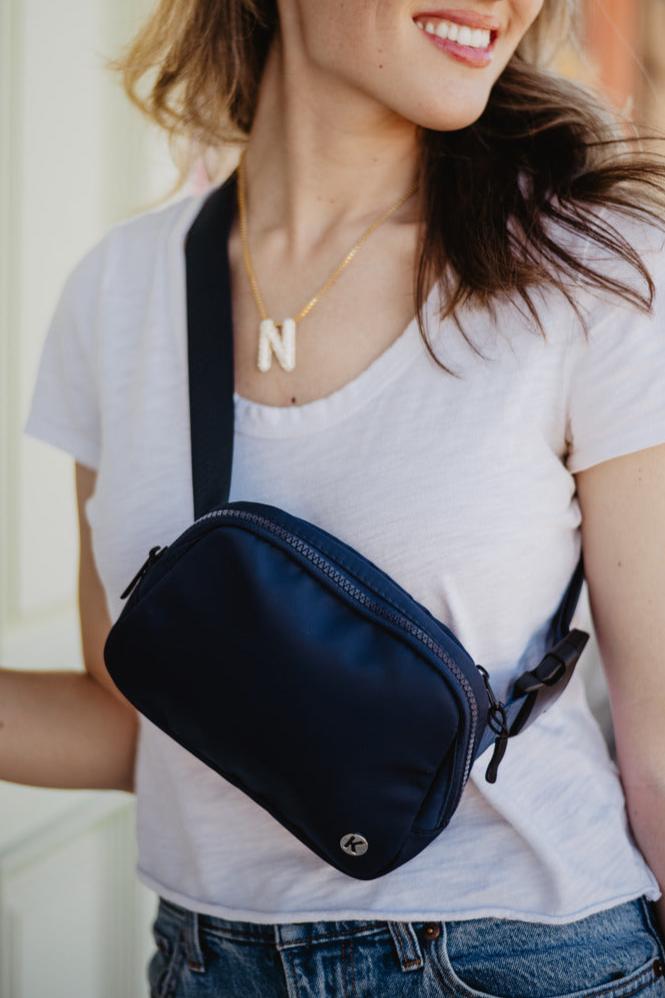 Navy Solid Fanny Packs for Women