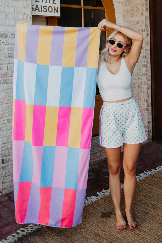 Lake Life Multicolored Reversible Quick Dry Towel