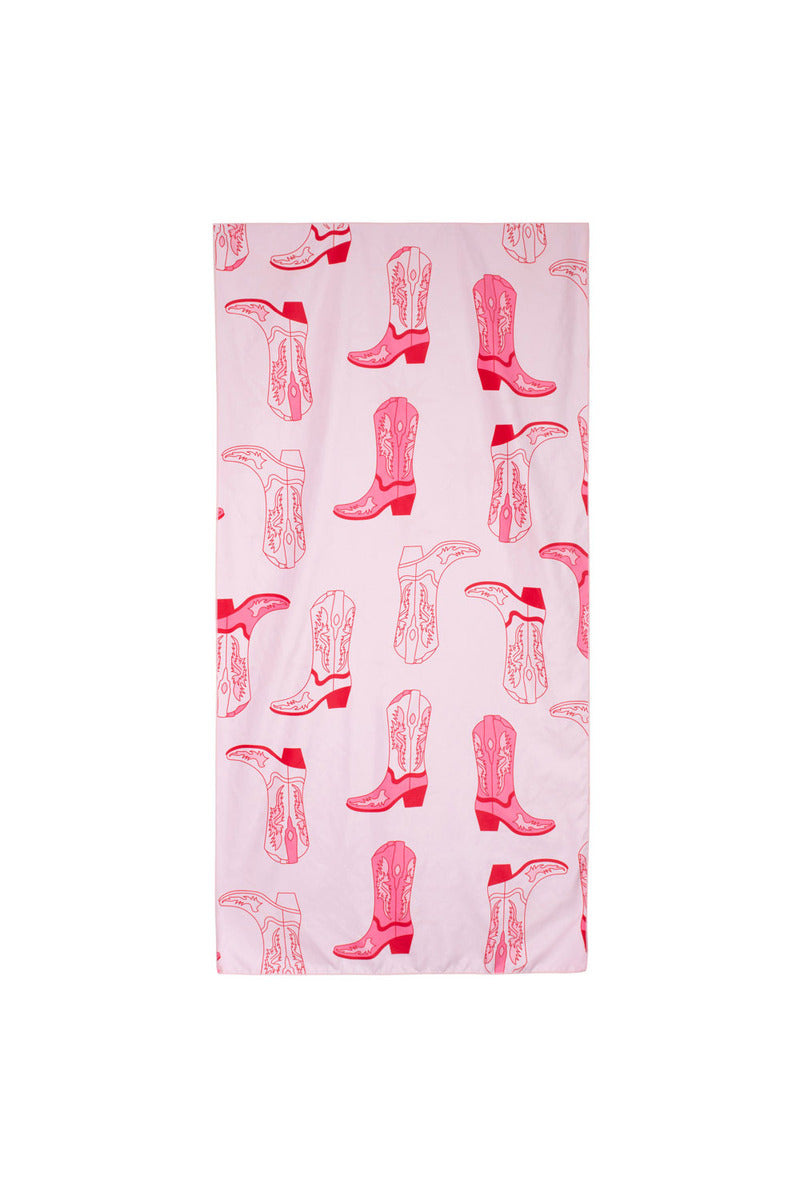 Boots & Stars Cute Reversible Beach Towel