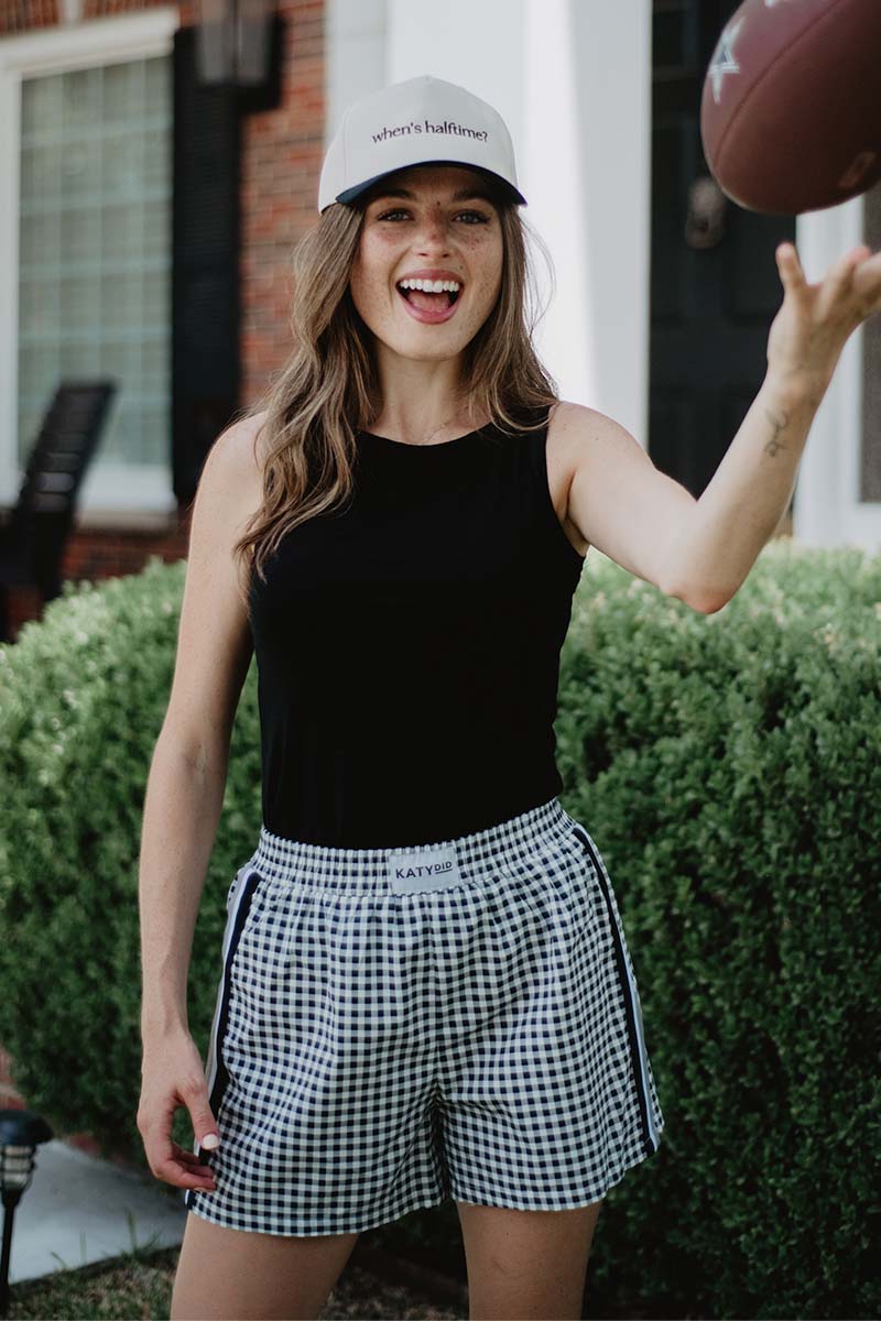 Black Plaid Boxer Shorts | Women's Casual Shorts | Katydid