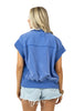 Blue Garment Washed Utility Vest - Katydid.com