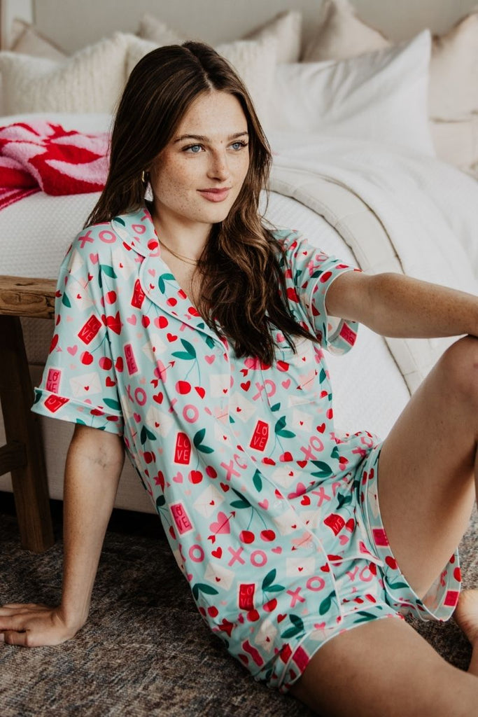 XO Cherries Valentine's Day Pajamas