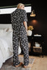 Black Bow Print PJ Pants Set