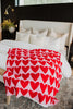 Girly Red Hearts Comfy Oversized Throw Blanket